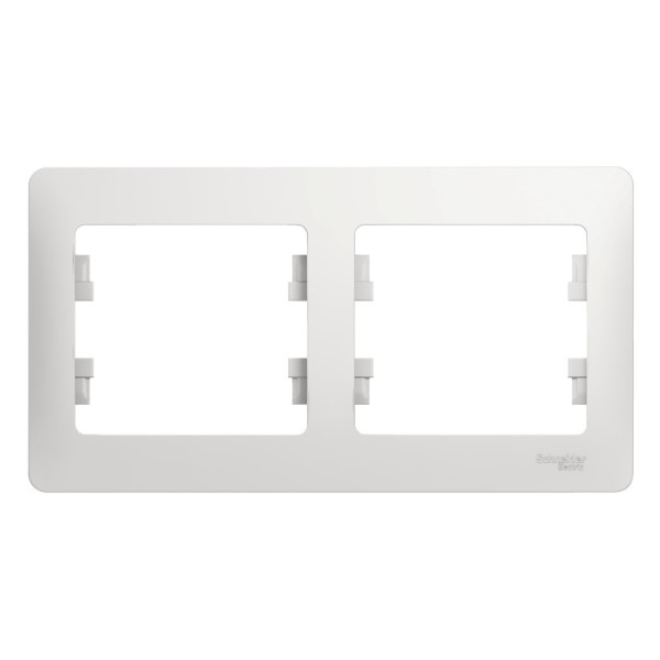 Рамка двухместная белый Schneider Electric Glossa