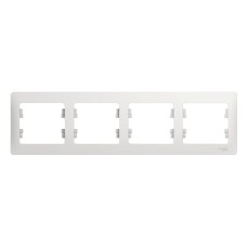 Рамка четырехместная белый Schneider Electric Glossa