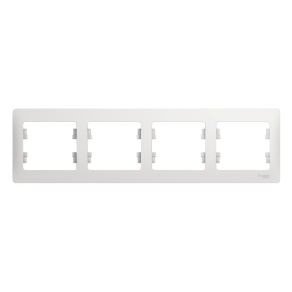 Рамка четырехместная белый Schneider Electric Glossa