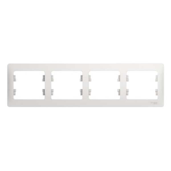 Рамка четырехместная белый Schneider Electric Glossa