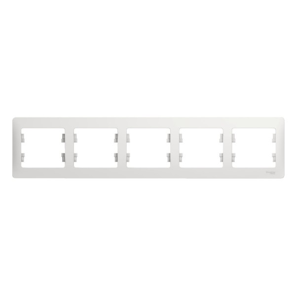 Рамка пятиместная белый Schneider Electric Glossa