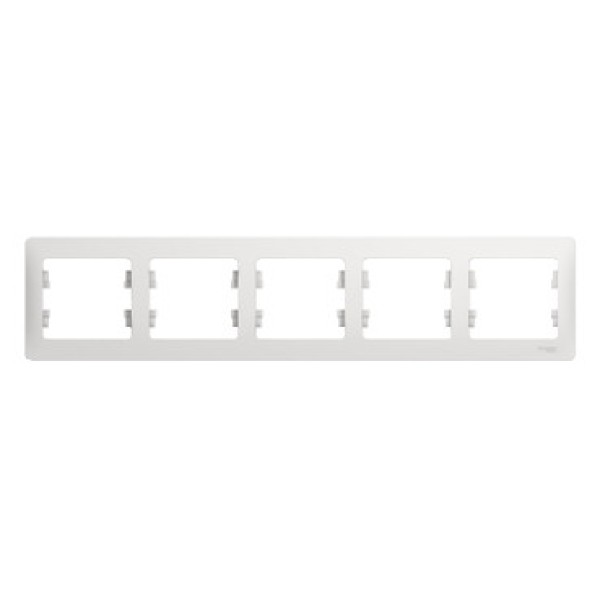 Рамка пятиместная белый Schneider Electric Glossa