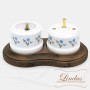 Розетка с заземляющим контактом Lindas, орнамент №2 (васильки)