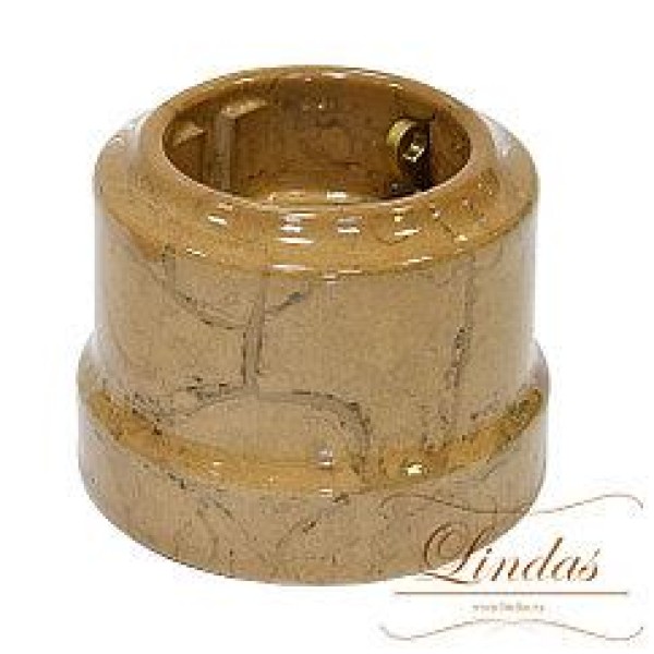Розетка с заземляющим контактом Lindas декор Капучино