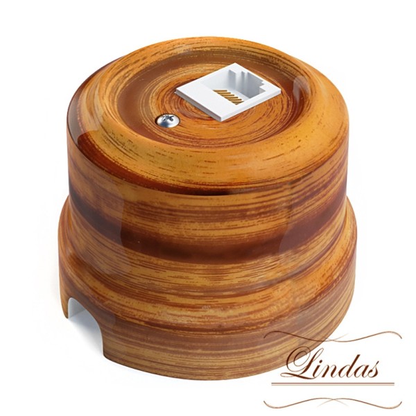 Lindas Розетка RJ-45, цвет Орех