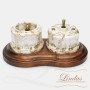 Розетка с заземляющим контактом Lindas Мрамор