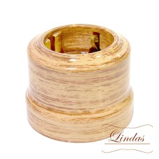 Розетка с заземляющим контактом Lindas, цвет Кедр