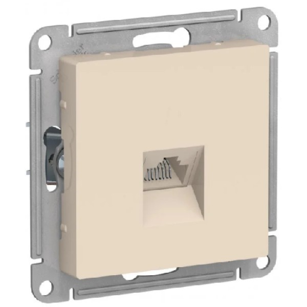 ATLASDESIGN РОЗЕТКА компьютерная RJ45, механизм, БЕЖЕВЫЙ