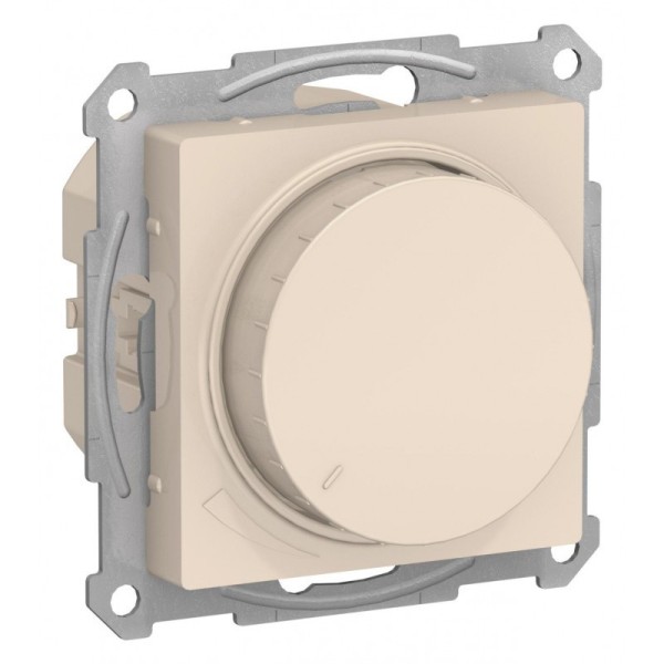 ATLASDESIGN СВЕТОРЕГУЛЯТОР (диммер) поворотно-нажимной, 630Вт (10-315 Вт. LED) БЕЖЕВЫЙ