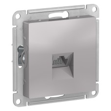 ATLASDESIGN РОЗЕТКА компьютерная RJ45, механизм, АЛЮМИНИЙ