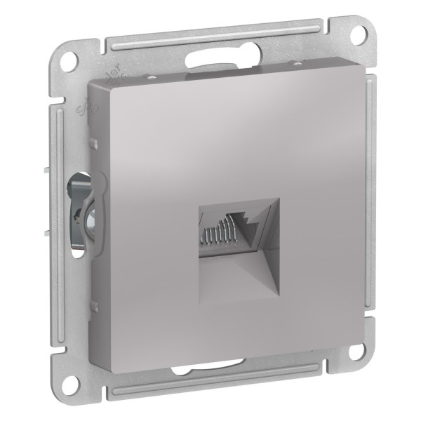 ATLASDESIGN РОЗЕТКА компьютерная RJ45, механизм, АЛЮМИНИЙ