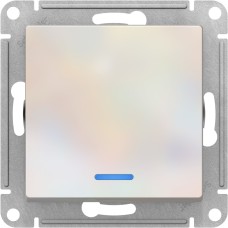 ATLASDESIGN 1-клавишный ВЫКЛЮЧАТЕЛЬ с подсветкой, сх.1а, 10АХ, механизм, ЖЕМЧУГ
