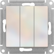 ATLASDESIGN 3-клавишный ВЫКЛЮЧАТЕЛЬ, сх.1+1+1, 10АХ, механизм, ЖЕМЧУГ