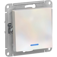 ATLASDESIGN 1-кл ПЕРЕКЛЮЧАТЕЛЬ с подсветкой, сх.6а, 10АХ, механизам, ЖЕМЧУГ
