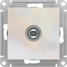 Телевизионная TV розетка оконечная 1DB, цвет Жемчуг (Schneider Electric ATLAS DESIGN)