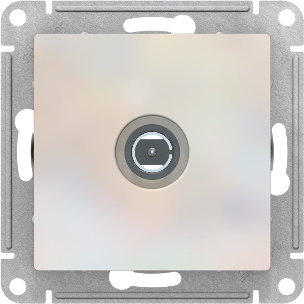 Телевизионная TV розетка оконечная 1DB, цвет Жемчуг (Schneider Electric ATLAS DESIGN)