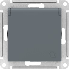 ATLASDESIGN РОЗЕТКА с заземл. со шторками с крышкой, 16А, IP20, механизм, ГРИФЕЛЬ