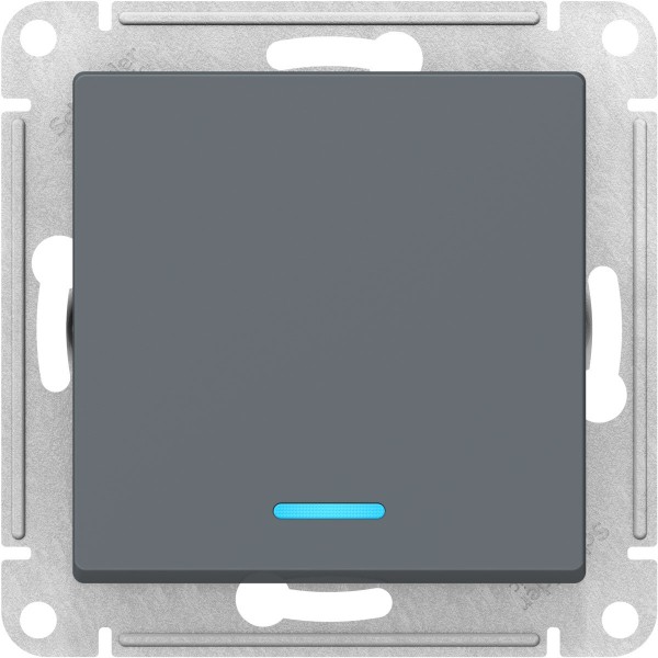 ATLASDESIGN 1-клавишный ВЫКЛЮЧАТЕЛЬ с подсветкой, сх.1а, 10АХ, механизм, ГРИФЕЛЬ