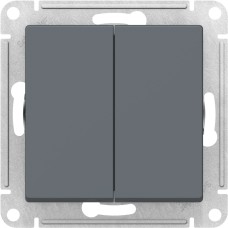 ATLASDESIGN 2-клавишный ВЫКЛЮЧАТЕЛЬ, сх.5, 10АХ, механизм, ГРИФЕЛЬ