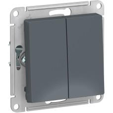ATLASDESIGN 2-клавишный ПЕРЕКЛЮЧАТЕЛЬ, сх.6, 10АХ, механизм, ГРИФЕЛЬ