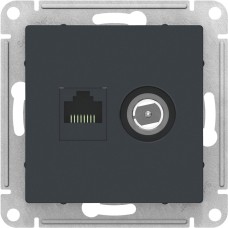 ATLASDESIGN РОЗЕТКА двойная комп+ТВ, RJ45+TV, кат.5E, механизм, ГРИФЕЛЬ