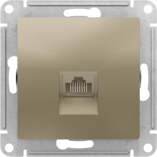 ATLASDESIGN РОЗЕТКА компьютерная RJ45, механизм, ШАМПАНЬ
