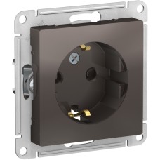 ATLASDESIGN РОЗЕТКА с заземлением со шторками, 16А, механизм, МОККО