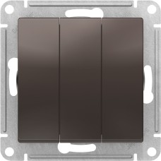 ATLASDESIGN 3-клавишный ВЫКЛЮЧАТЕЛЬ, сх.1+1+1, 10АХ, механизм, МОККО