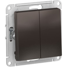 ATLASDESIGN 2-клавишный ПЕРЕКЛЮЧАТЕЛЬ, сх.6, 10АХ, механизм, МОККО