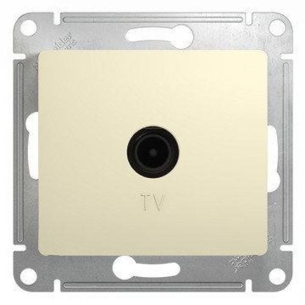 GLOSSA TV РОЗЕТКА оконечная 1DB, механизм, БЕЖЕВЫЙ 