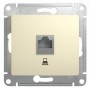 GLOSSA РОЗЕТКА компьютерная RJ45 кат.5E, механизм, БЕЖЕВЫЙ