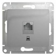 GLOSSA РОЗЕТКА компьютерная RJ45 кат.5E, механизм, АЛЮМИНИЙ