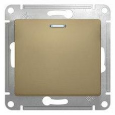 GLOSSA 1-клавишный ПЕРЕКЛЮЧАТЕЛЬ с подсветкой, сх.6а, 10АХ, механизам, ТИТАН