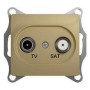 GLOSSA TV-SAT РОЗЕТКА проходная 4DB, механизм, ТИТАН