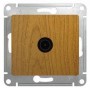 GLOSSA TV РОЗЕТКА проходная 4DB, механизм, ДЕРЕВО ДУБ