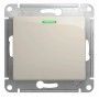 GLOSSA 1-клавишный ПЕРЕКЛЮЧАТЕЛЬ с подсв. сх.6а, 10АХ, механизам, ПЕРЛАМУТР