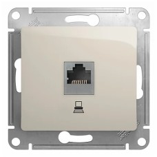GLOSSA РОЗЕТКА компьютерная RJ45 кат.5E, механизм, ПЕРЛАМУТР