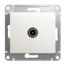 GLOSSA TV РОЗЕТКА проходная 4DB, механизм, ПЕРЛАМУТР