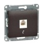 GLOSSA РОЗЕТКА компьютерная RJ45 кат.5E, механизм, ШОКОЛАД