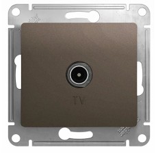 GLOSSA TV РОЗЕТКА оконечная 1DB, механизм, ШОКОЛАД