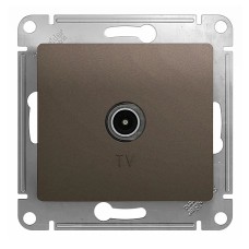 GLOSSA TV РОЗЕТКА проходная 4DB, механизм, ШОКОЛАД