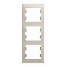 GLOSSA 3-постовая РАМКА, вертикальная, МОЛОЧНЫЙ
