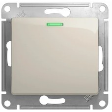 GLOSSA 1-клавишный ВЫКЛЮЧАТЕЛЬ с подсветкой, механизм, сх.1а, МОЛОЧНЫЙ