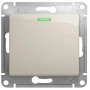 GLOSSA 1-клавишный ВЫКЛЮЧАТЕЛЬ с подсветкой, механизм, сх.1а, МОЛОЧНЫЙ