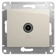GLOSSA TV РОЗЕТКА оконечная 1DB, механизм, МОЛОЧНЫЙ  