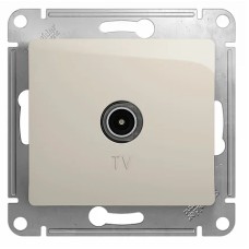 GLOSSA TV РОЗЕТКА проходная 4DB, механизм, МОЛОЧНЫЙ