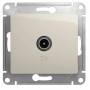 GLOSSA TV РОЗЕТКА проходная 4DB, механизм, МОЛОЧНЫЙ