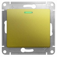GLOSSA 1-клавишный ВЫКЛЮЧАТЕЛЬ с подсветкой, механизм, сх.1а, ФИСТАШКОВЫЙ