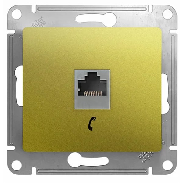 Розетка телефонная RJ11, ФИСТАШКОВЫЙ Schneider Electric GLOSSA