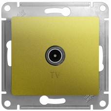 GLOSSA TV РОЗЕТКА оконечная 1DB, механизм, ФИСТАШКОВЫЙ